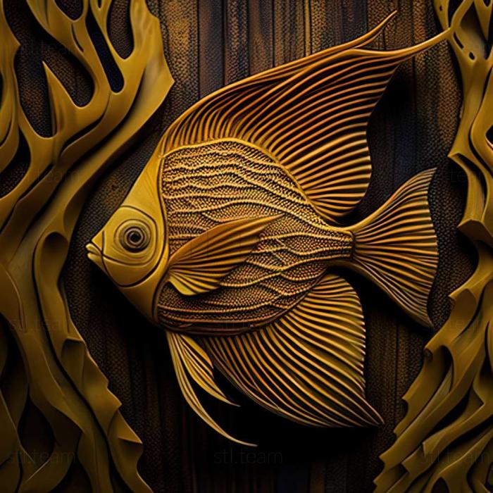 3D model Bolivian butterfly fish (STL)